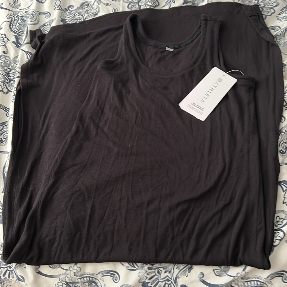 Athleta well Rested Sleep Tank Dress in black - Picture 3 of 6